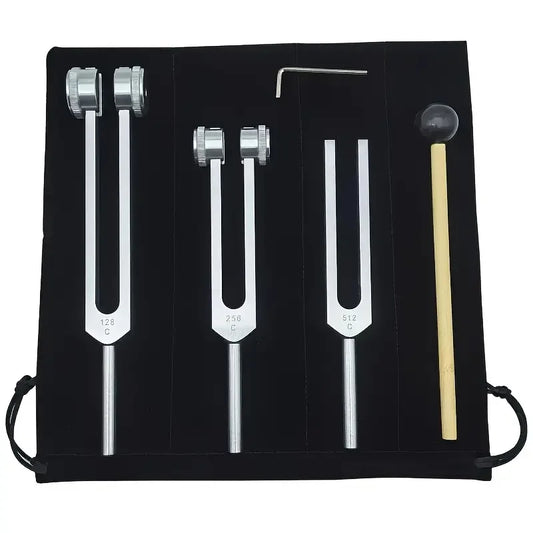 Chakra Healing Tuning Fork Set,Aluminum Alloy Tuning Forks 128Hz,