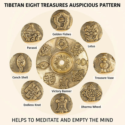 Tibetan Tingsha Cymbals 2pcs, Meditation Sanskrit Brass Chime Bells