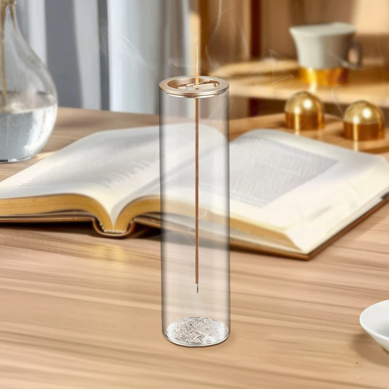 Modern Glass Incense Burner Anti-Ash Flying Incense Holder with