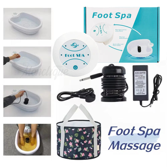 Ionic Detox Footspa Bath Machine With Basin Mini Foot Bath Detox