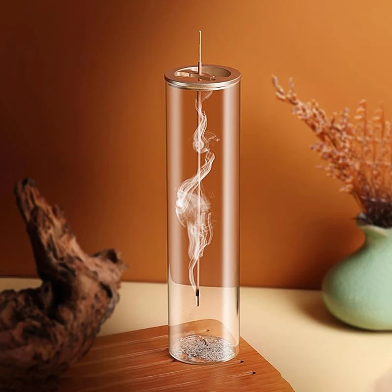 Modern Glass Incense Burner Anti-Ash Flying Incense Holder with