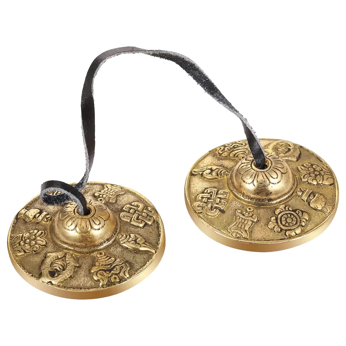 Tibetan Tingsha Cymbals 2pcs, Meditation Sanskrit Brass Chime Bells